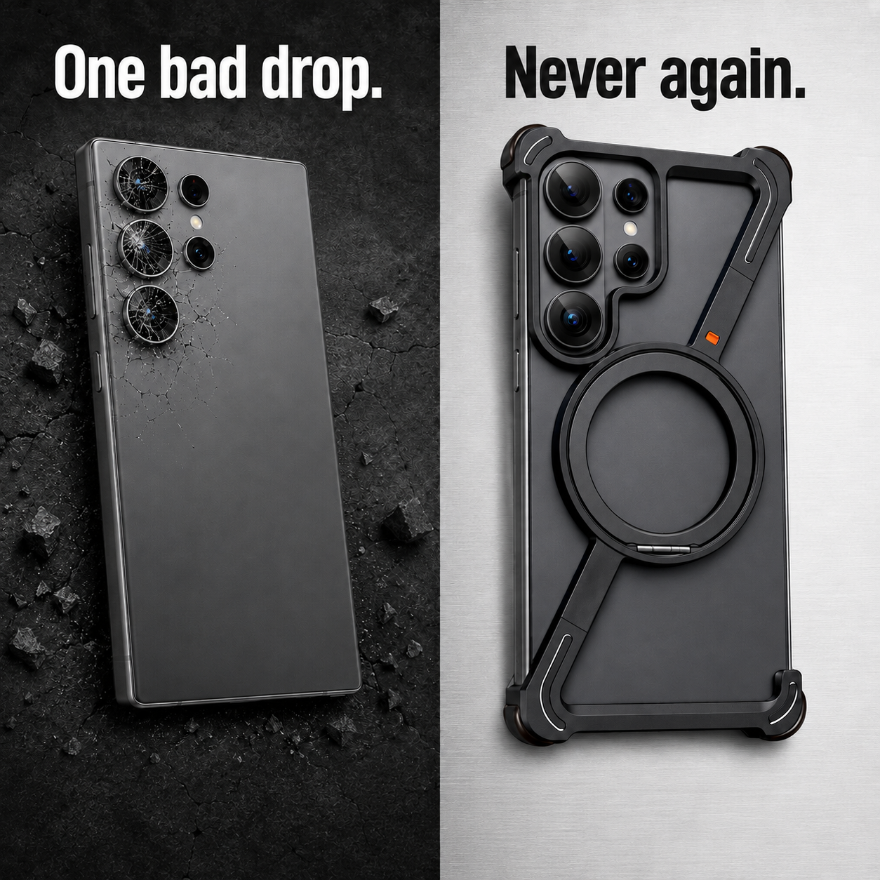 Titanium Z Frameless Case For Samsung Galaxy Z Fold Series