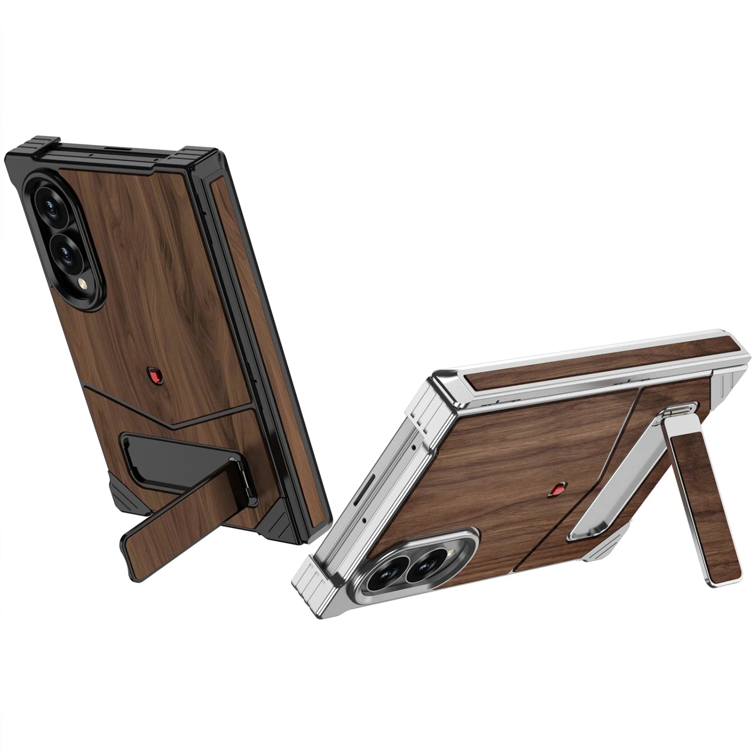 Premium Alloy Wood Stand Case For Samsung Galaxy Z Fold 8