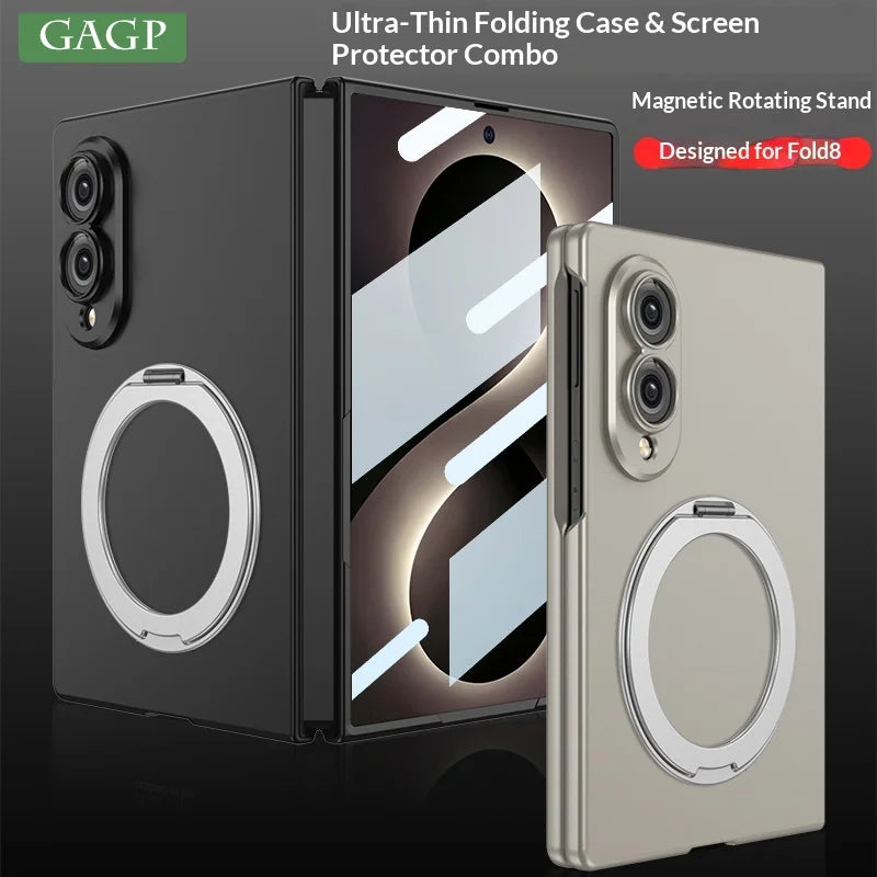 360° Magnetic Ring Stand Case For Galaxy Z Fold 8 Series