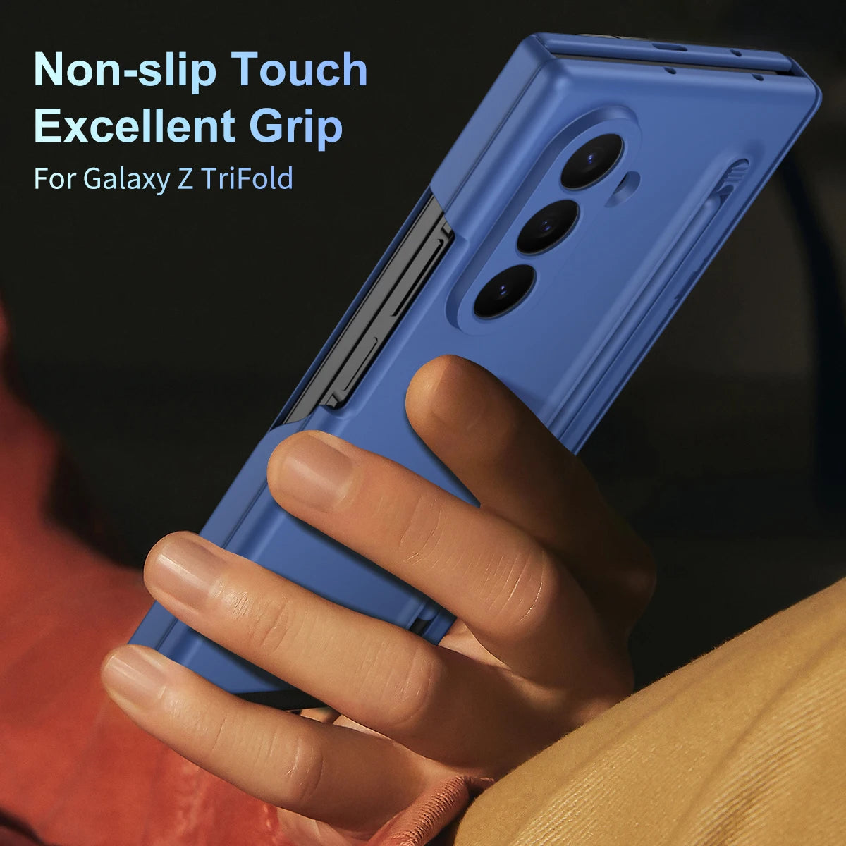 Matte Acrylic Case with S Pen Slot & 9H Glass for Samsung Galaxy Z TriFold