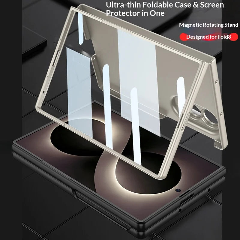 360° Magnetic Ring Stand Case For Galaxy Z Fold 8 Series