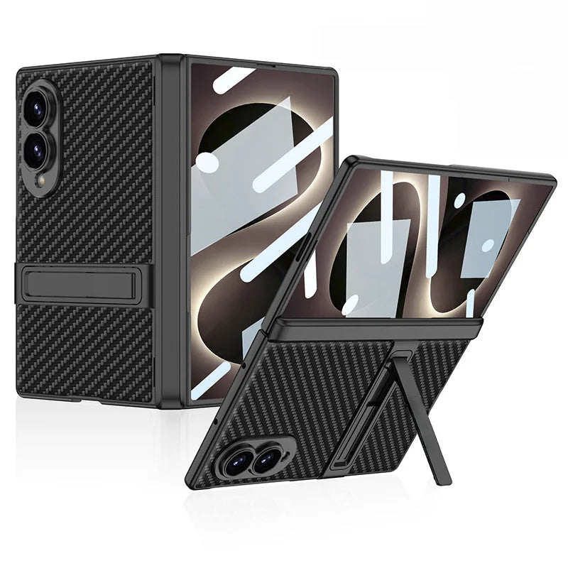 Magnetic Hinge Leather Stand Case For Galaxy Z Fold 8 Series