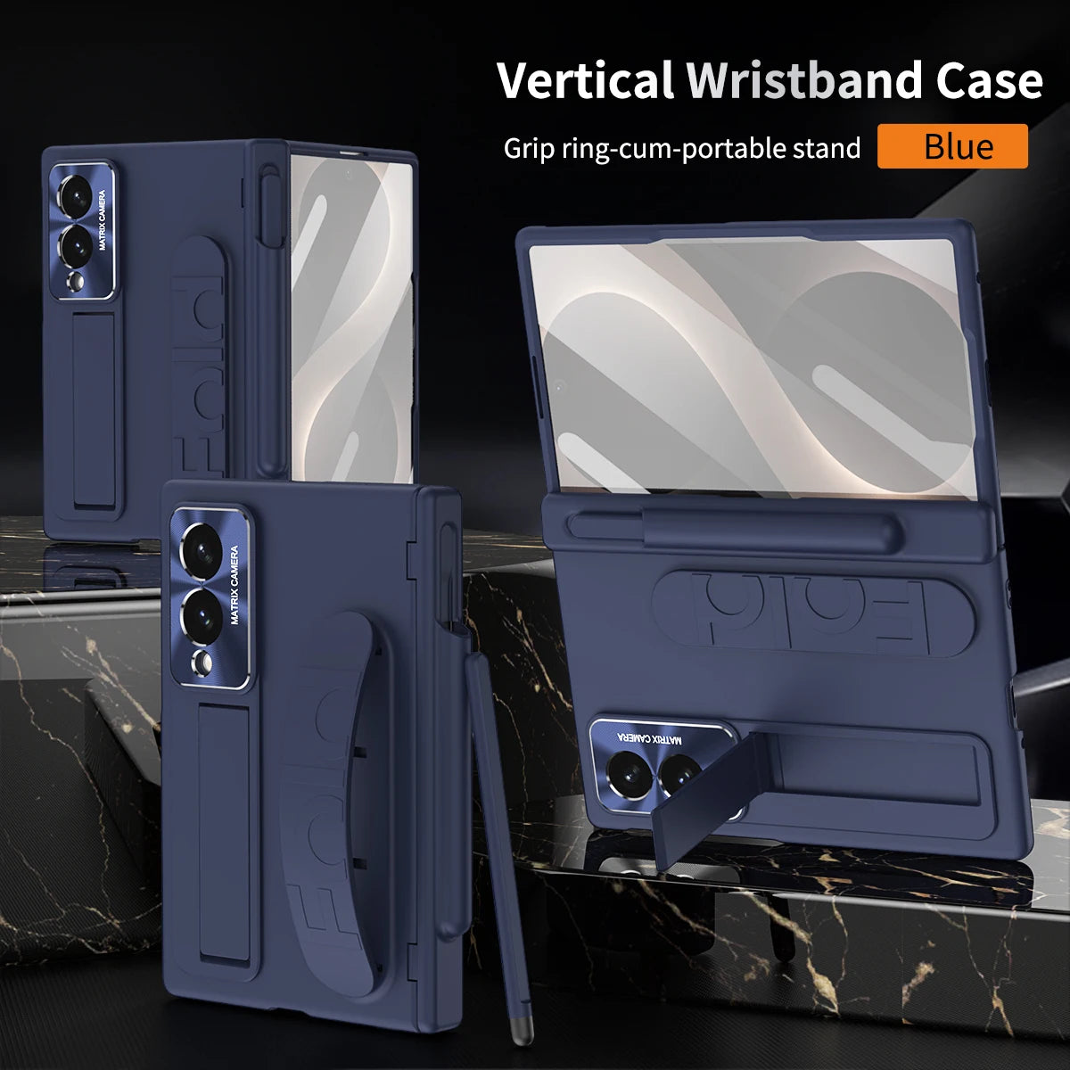 Armor Wristband Case with Hinge Guard & Screen Film for Samsung Galaxy Z Fold 8