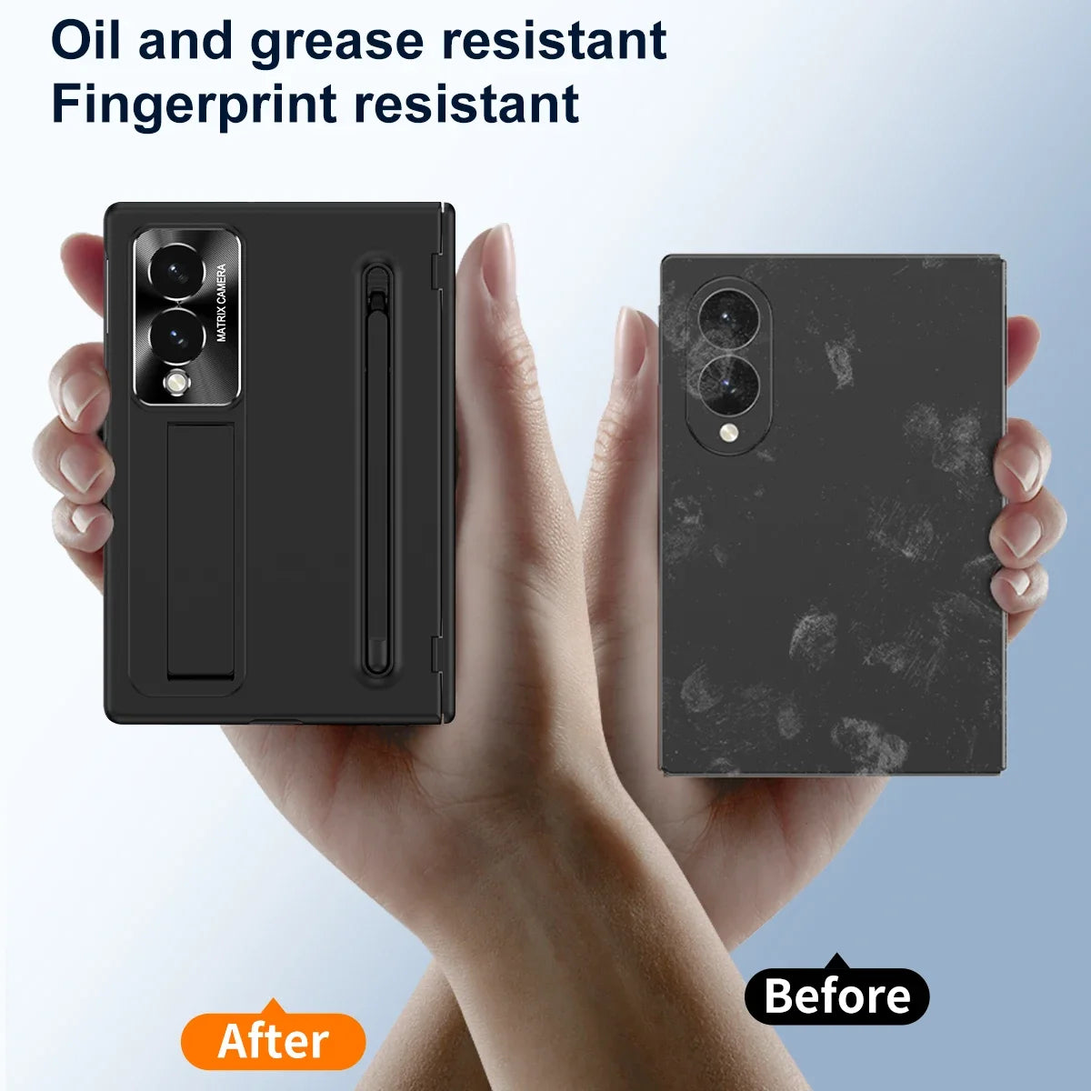 Slim Stand Case with Pen Slot & Fill Light for Samsung Galaxy Z Fold 8 Ultra