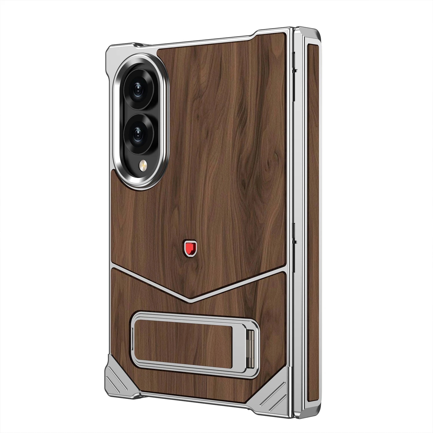 Premium Alloy Wood Stand Case For Samsung Galaxy Z Fold 8