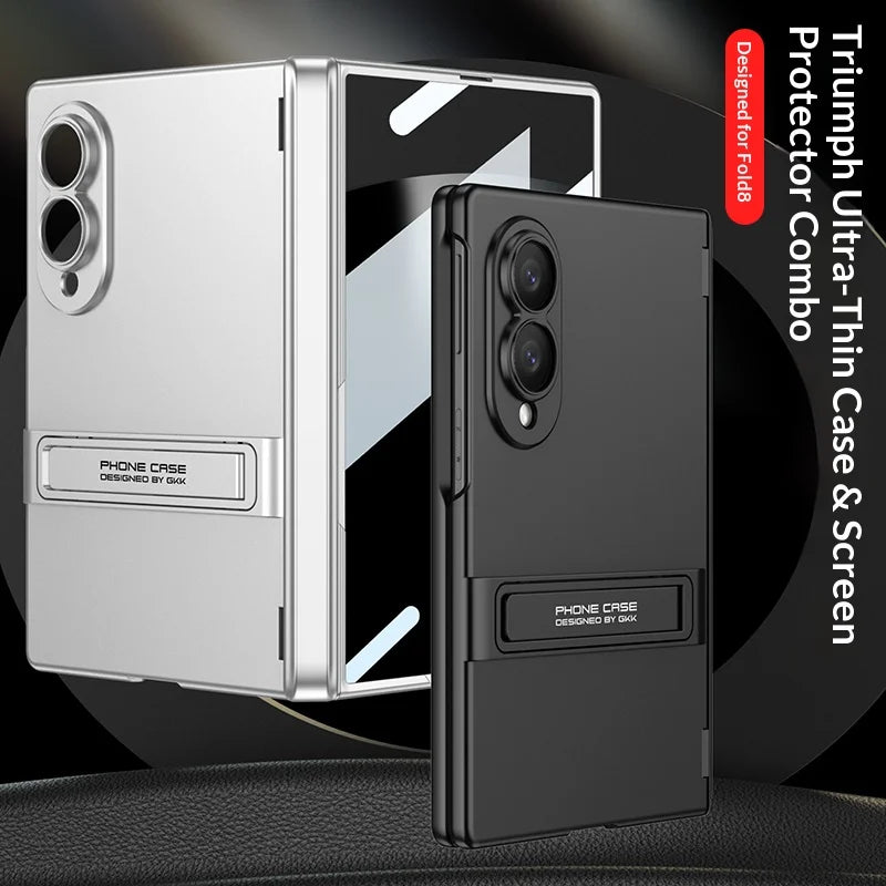 Luxury Slim Matte Invisible Stand Case For Galaxy Z Fold 8 Series
