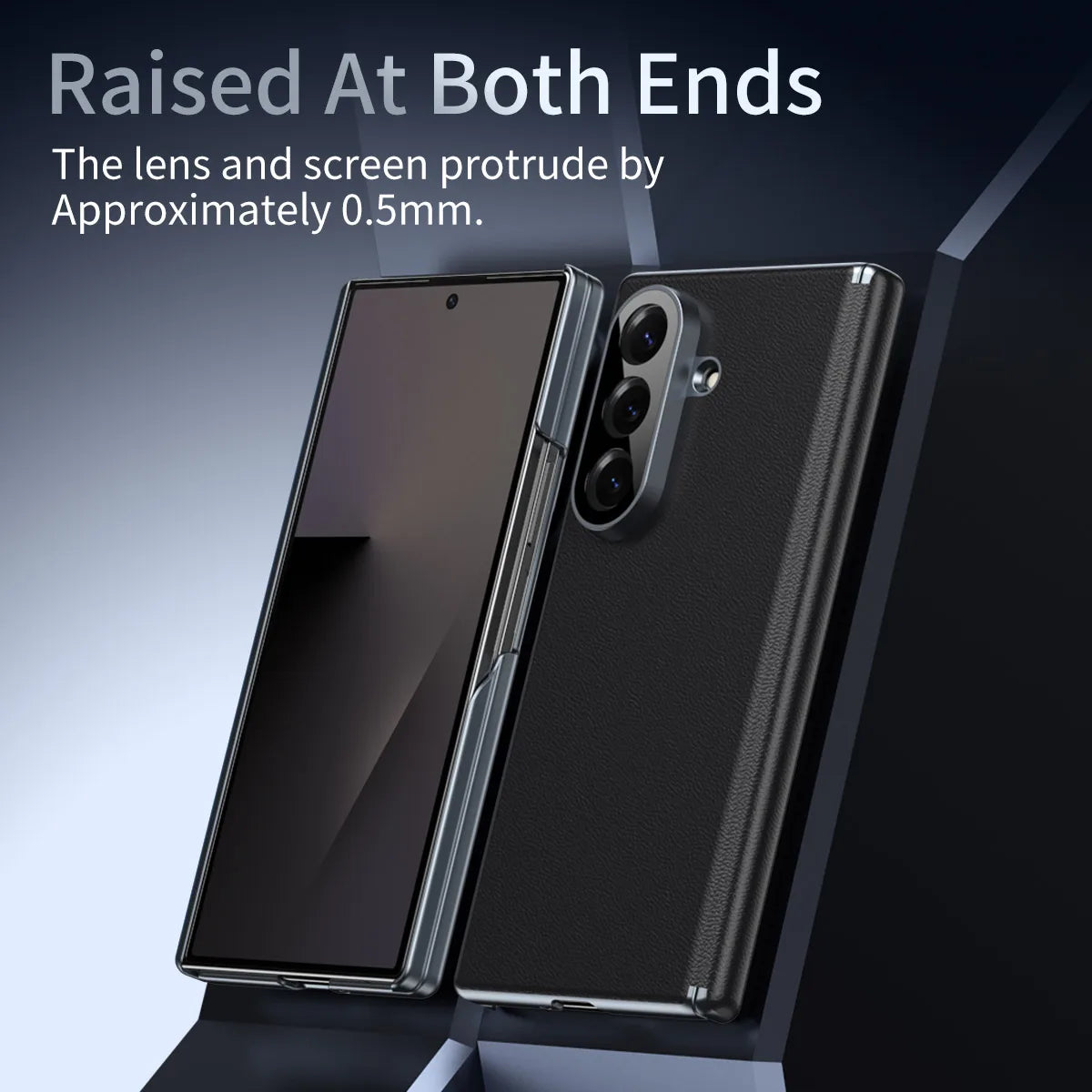 Premium Leather Bilayer Bumper Case for Samsung Galaxy Z Fold 7