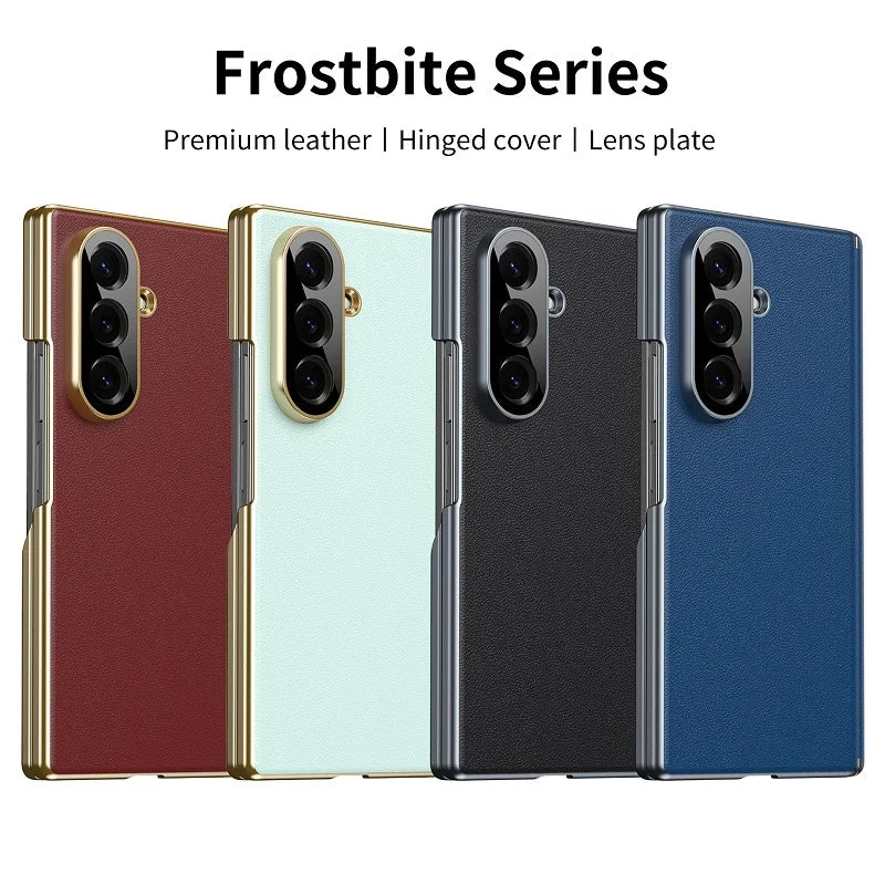 Premium Leather Bilayer Bumper Case for Samsung Galaxy Z Fold 7