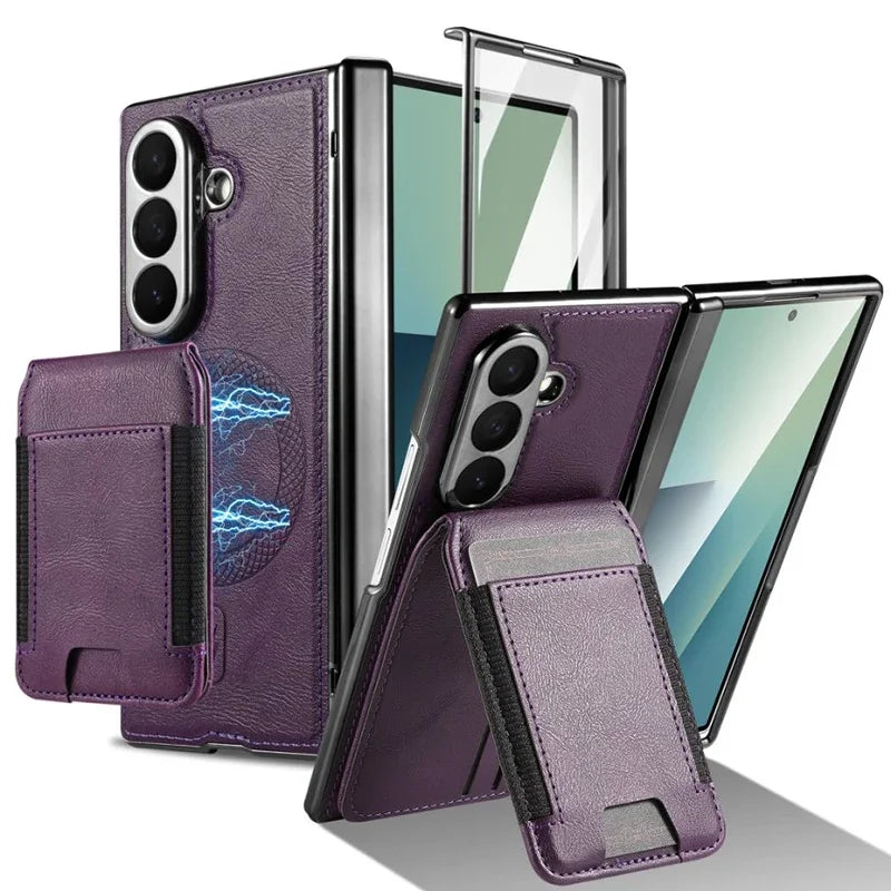 2-in-1 MagSafe Leather Wallet Case with Card Holder for Samsung Galaxy Z Fold 7