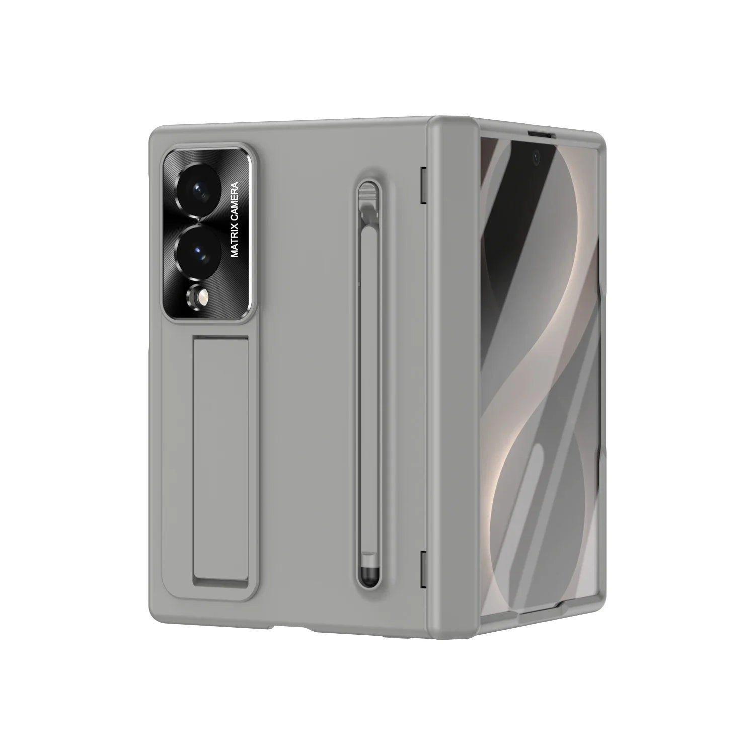 Slim Stand Case with Pen Slot & Fill Light for Samsung Galaxy Z Fold 8 Ultra