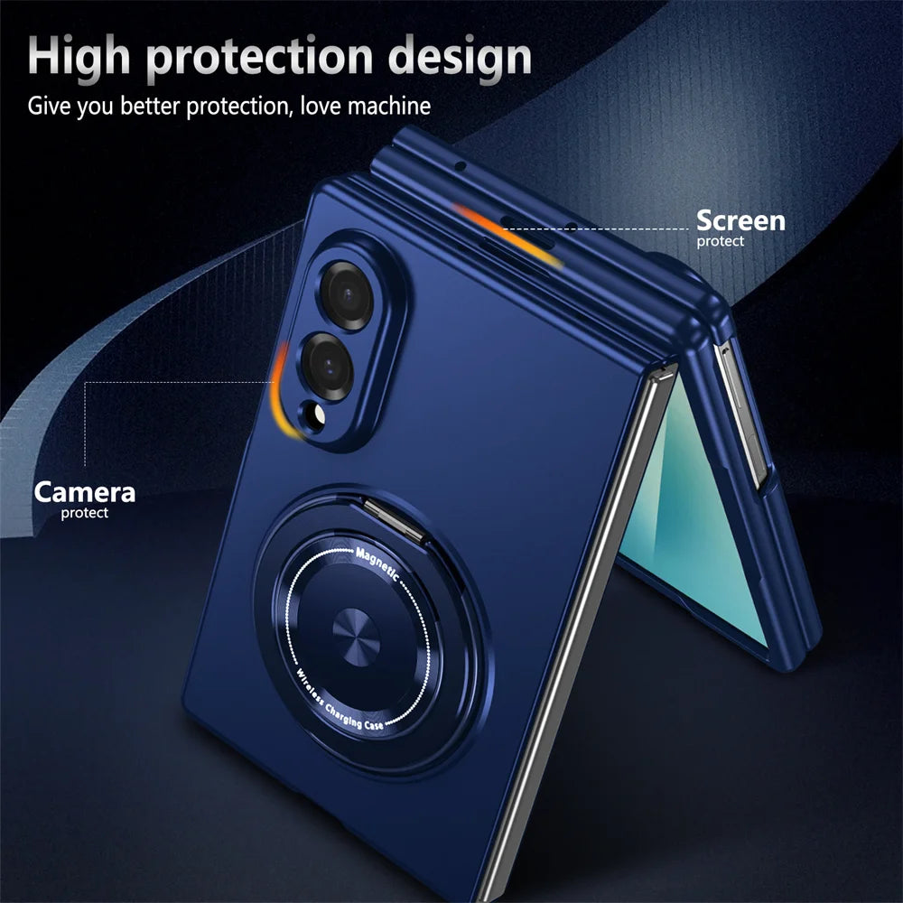 Rotating Magnetic Stand Case with Lens Guard for Samsung Galaxy Z Fold 8