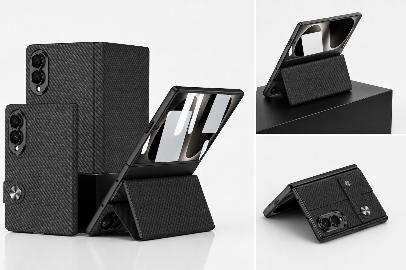 Premium Leather Flip Case For Galaxy Z Fold 8 Series