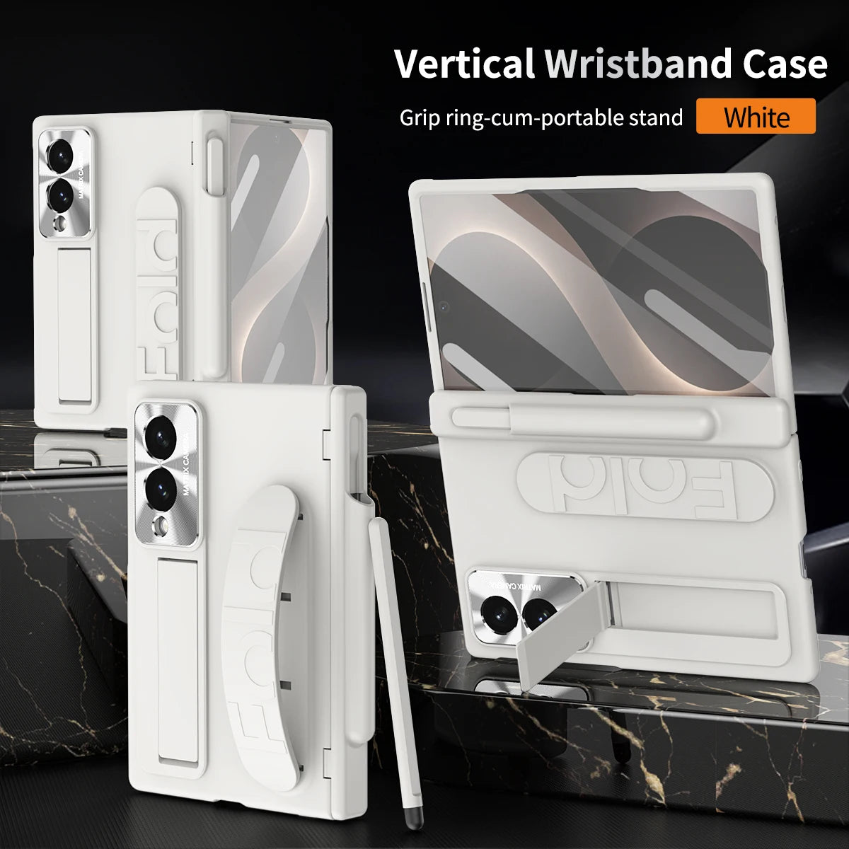 Armor Wristband Case with Hinge Guard & Screen Film for Samsung Galaxy Z Fold 8