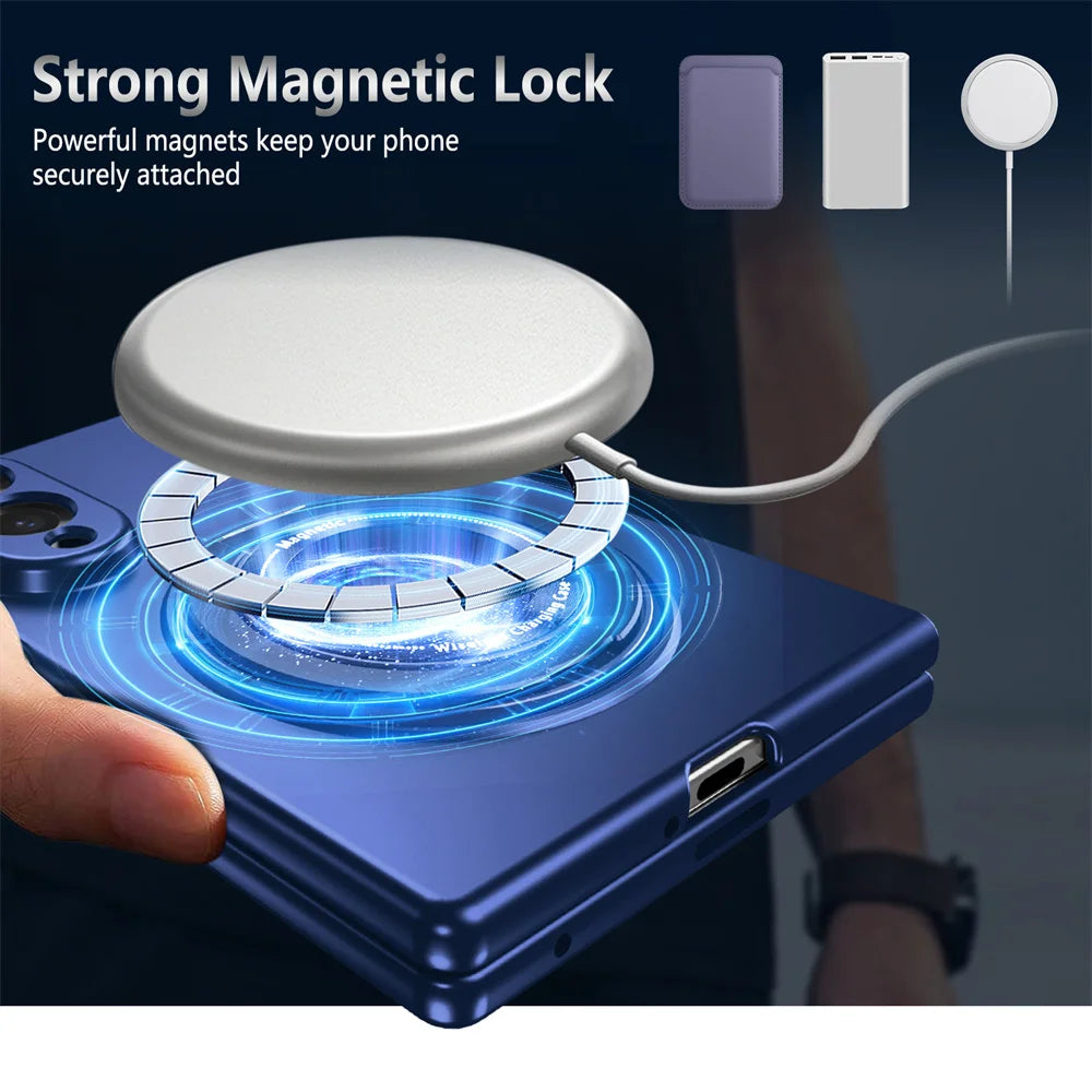 Rotating Magnetic Stand Case with Lens Guard for Samsung Galaxy Z Fold 8