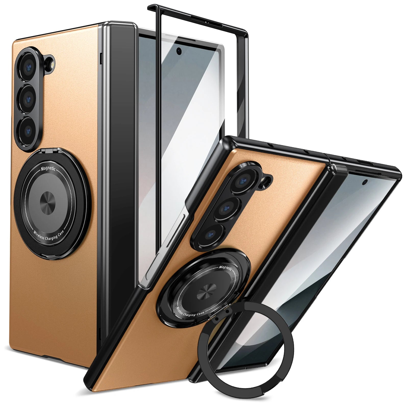 Aluminum Alloy Case with 360° Ring Kickstand for Samsung Galaxy Z Fold 7