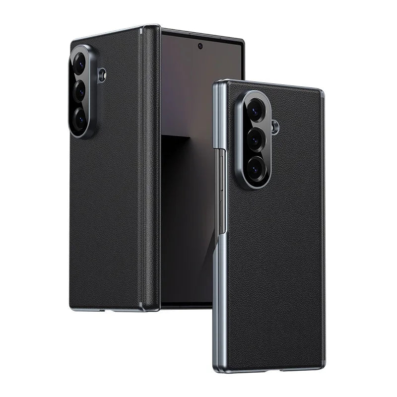 Premium Leather Bilayer Bumper Case for Samsung Galaxy Z Fold 7