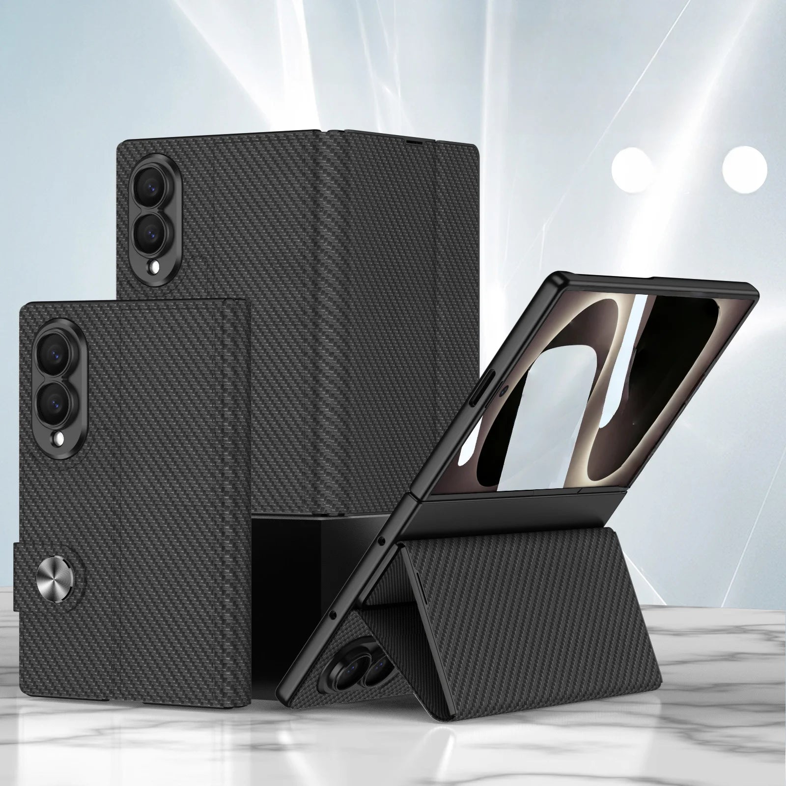 Premium Leather Flip Case For Galaxy Z Fold 8 Series