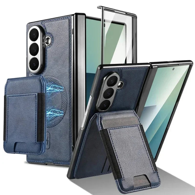 2-in-1 MagSafe Leather Wallet Case with Card Holder for Samsung Galaxy Z Fold 7