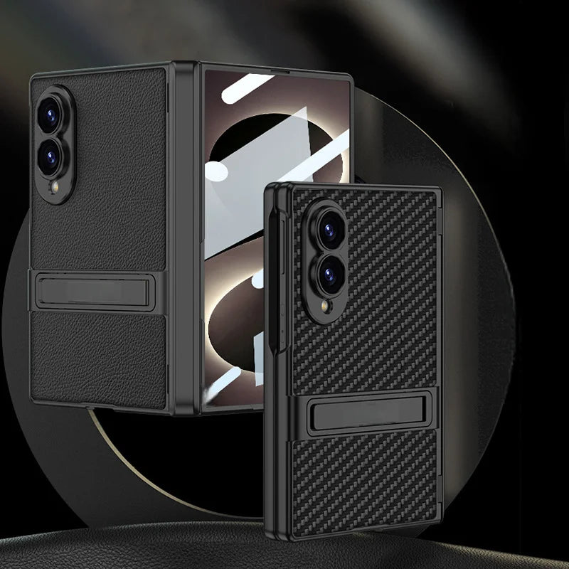 Magnetic Hinge Leather Stand Case For Galaxy Z Fold 8 Series