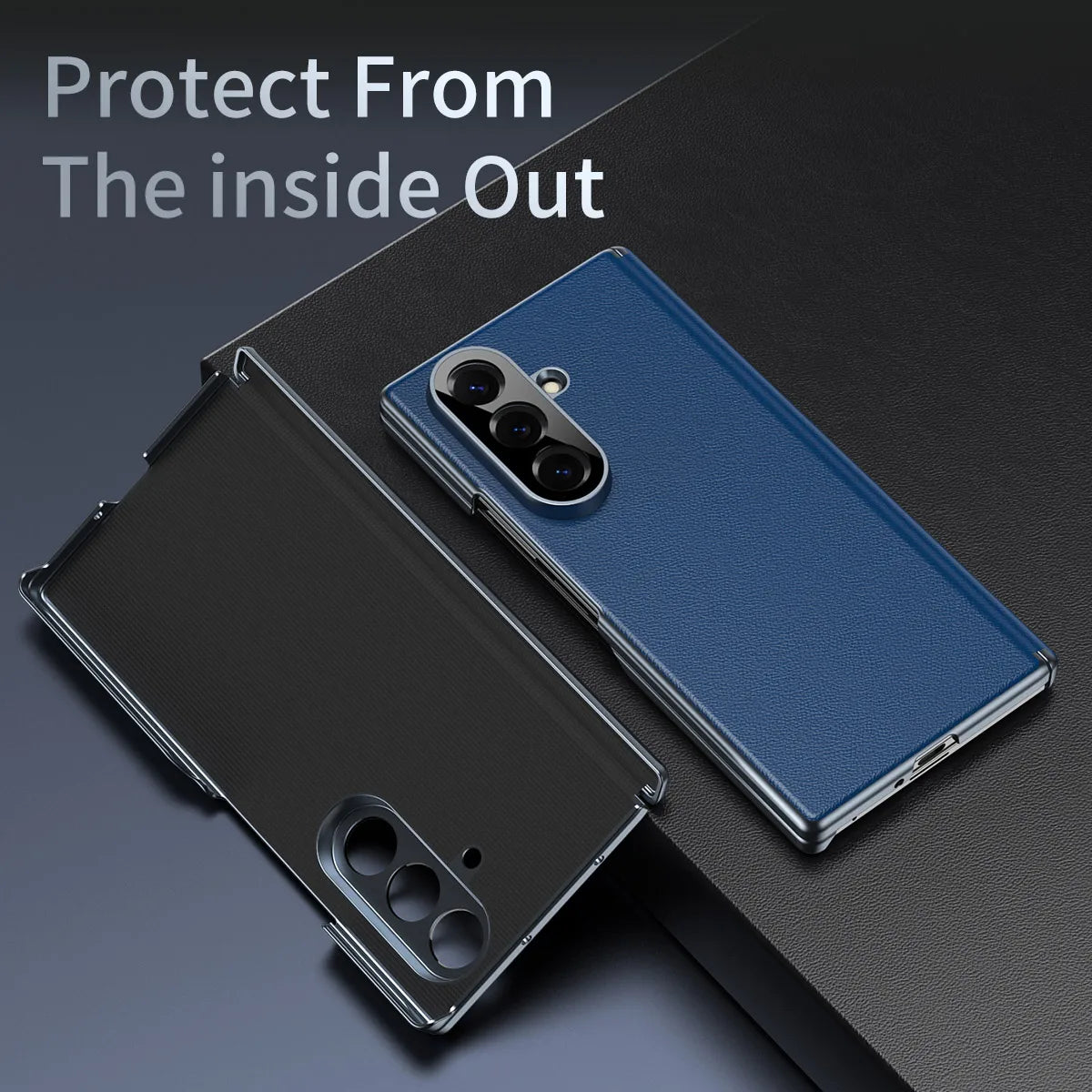 Premium Leather Bilayer Bumper Case for Samsung Galaxy Z Fold 7