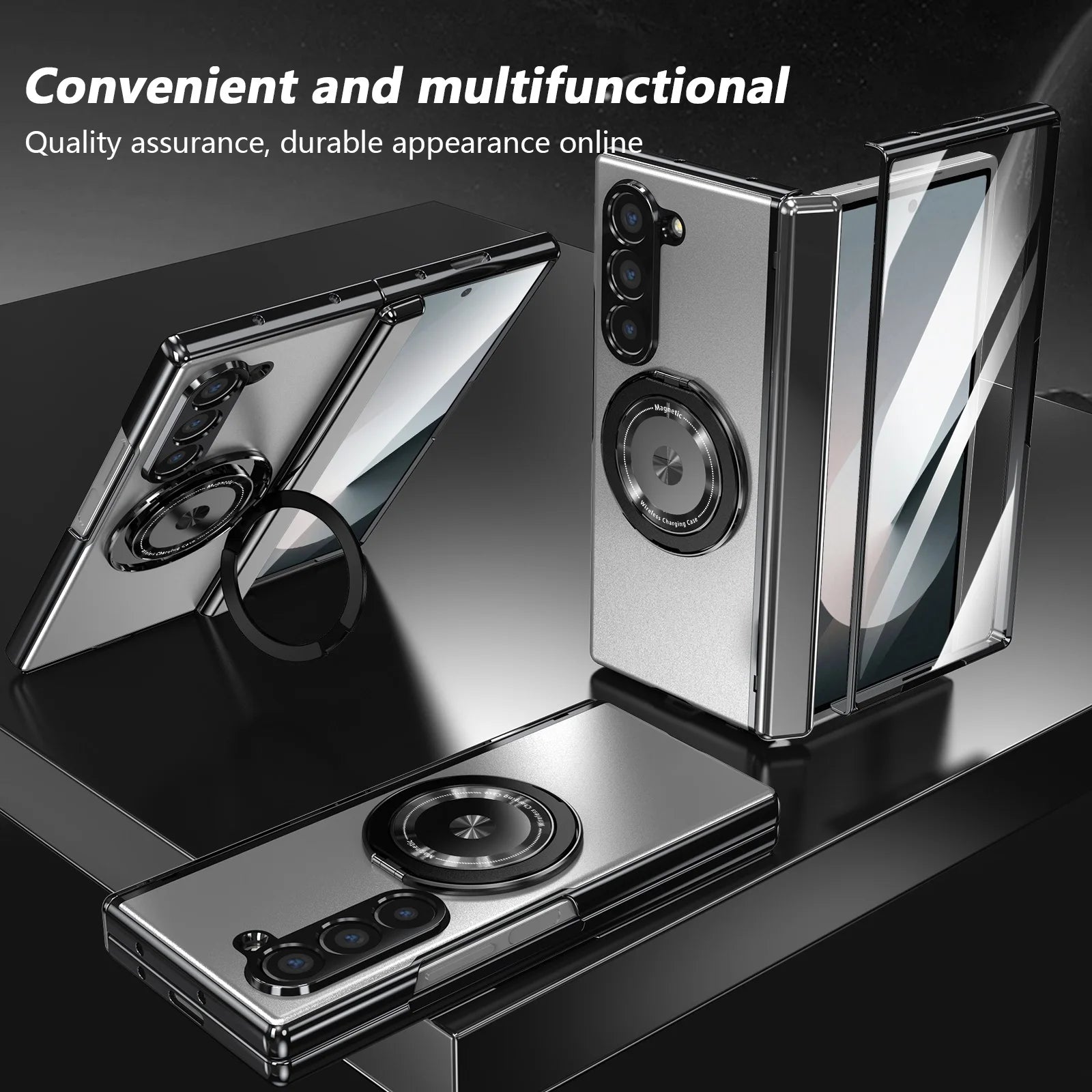 Aluminum Alloy Case with 360° Ring Kickstand for Samsung Galaxy Z Fold 7