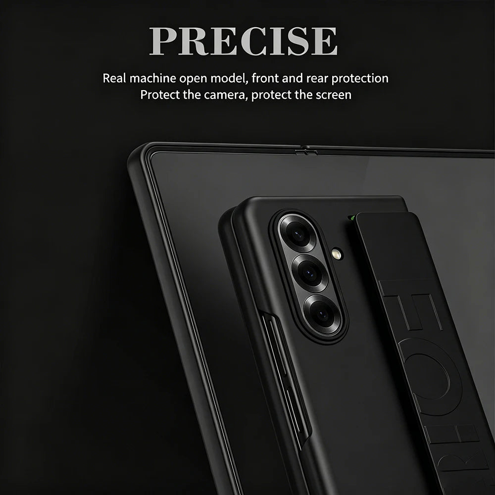 Luxury Matte Slim Case with Wrist Strap for Samsung Galaxy Z Fold 8