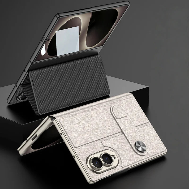 Premium Leather Flip Case For Galaxy Z Fold 8 Series