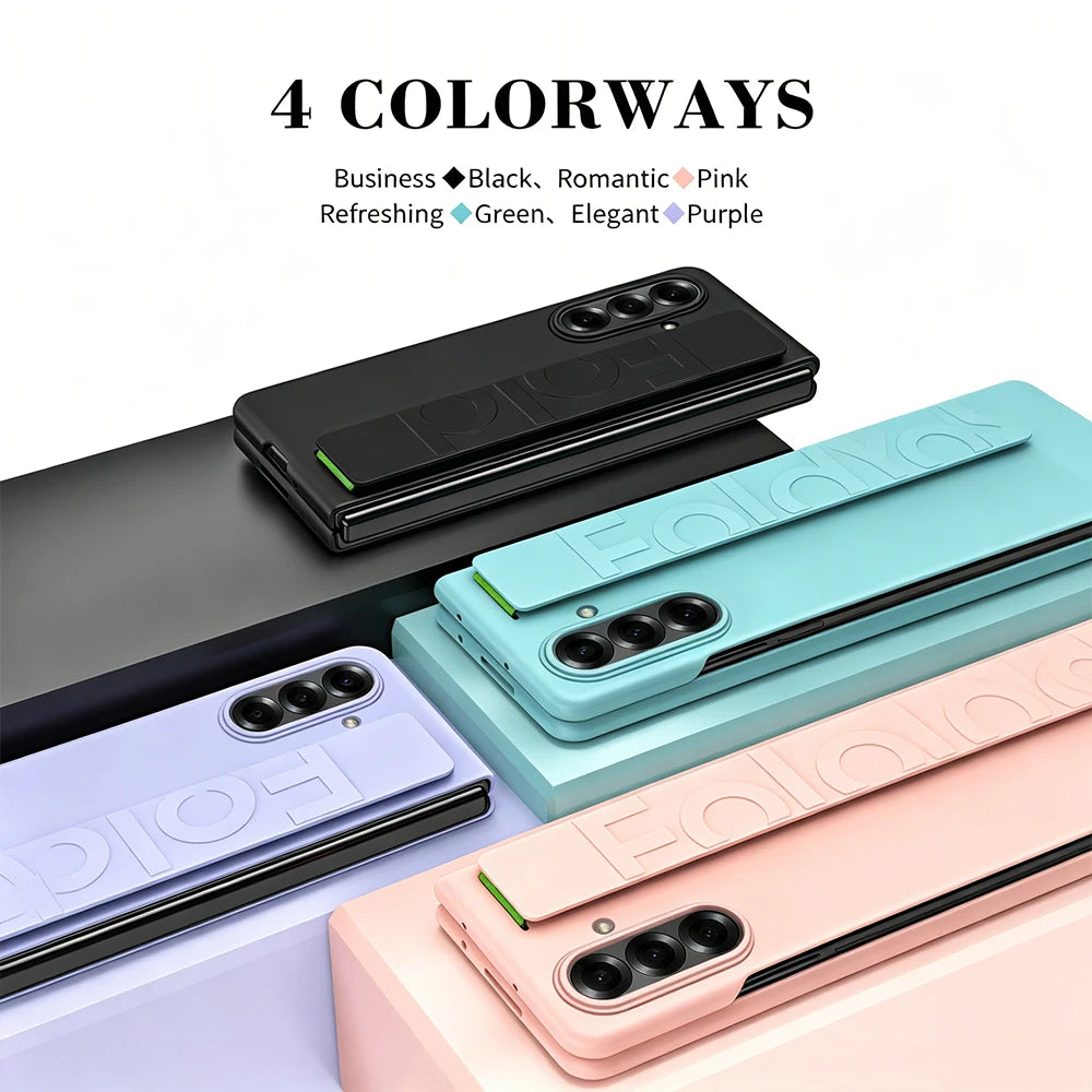 Luxury Matte Slim Case with Wrist Strap for Samsung Galaxy Z Fold 8