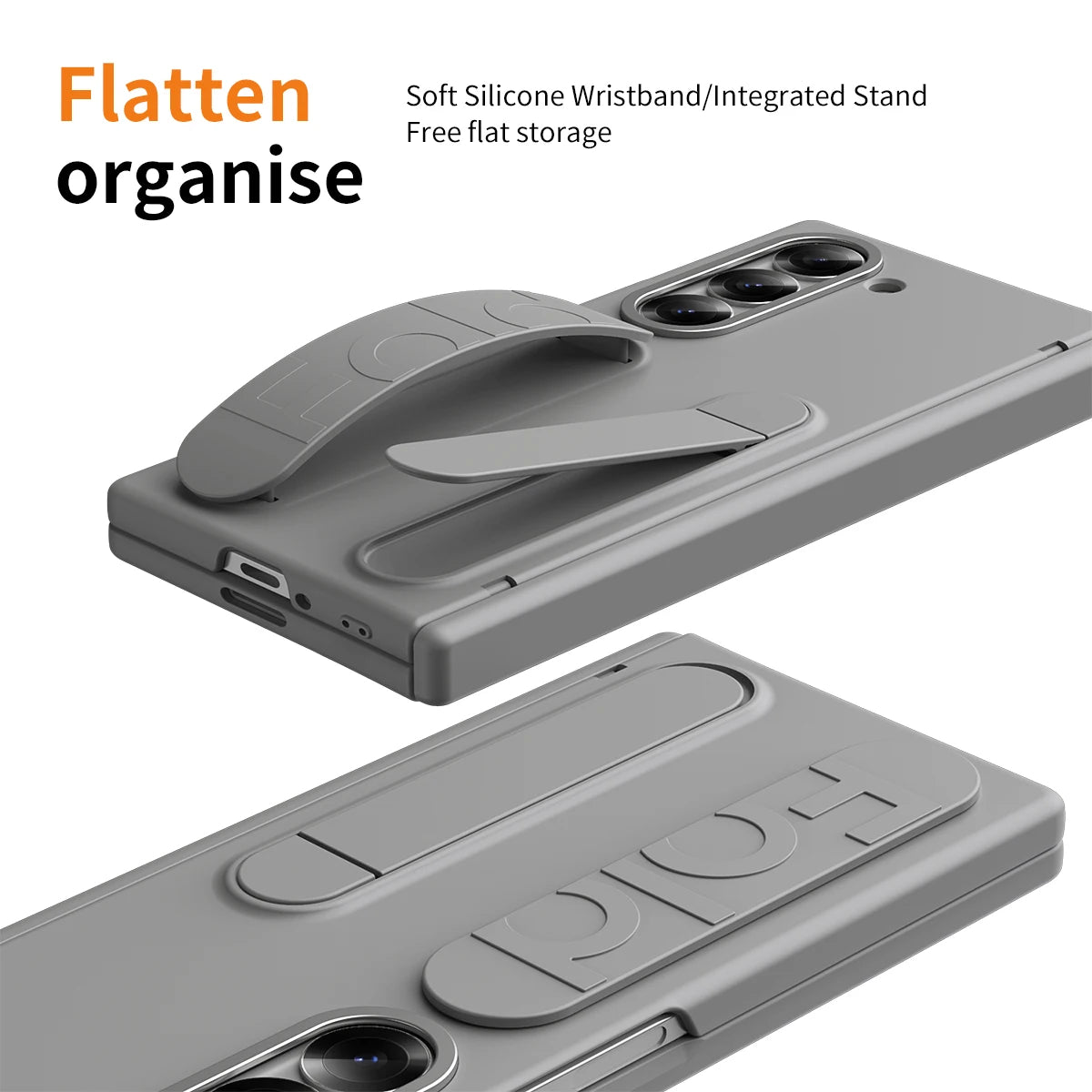 Wristband Hinge Case with S Pen Slot & Screen Protector for Samsung Galaxy Z Fold 7