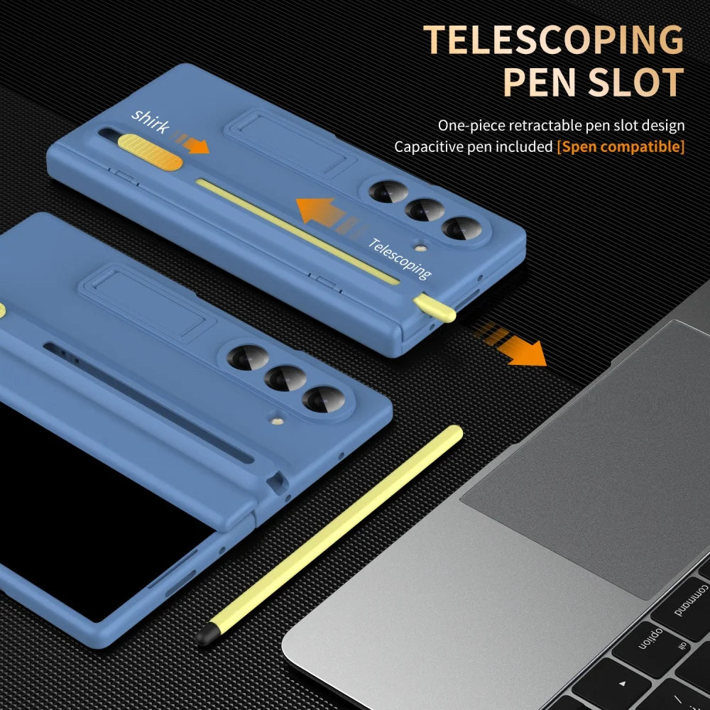 Luxury Shockproof Case with Fold-Out Stand & S Pen for Samsung Galaxy Z Fold 8