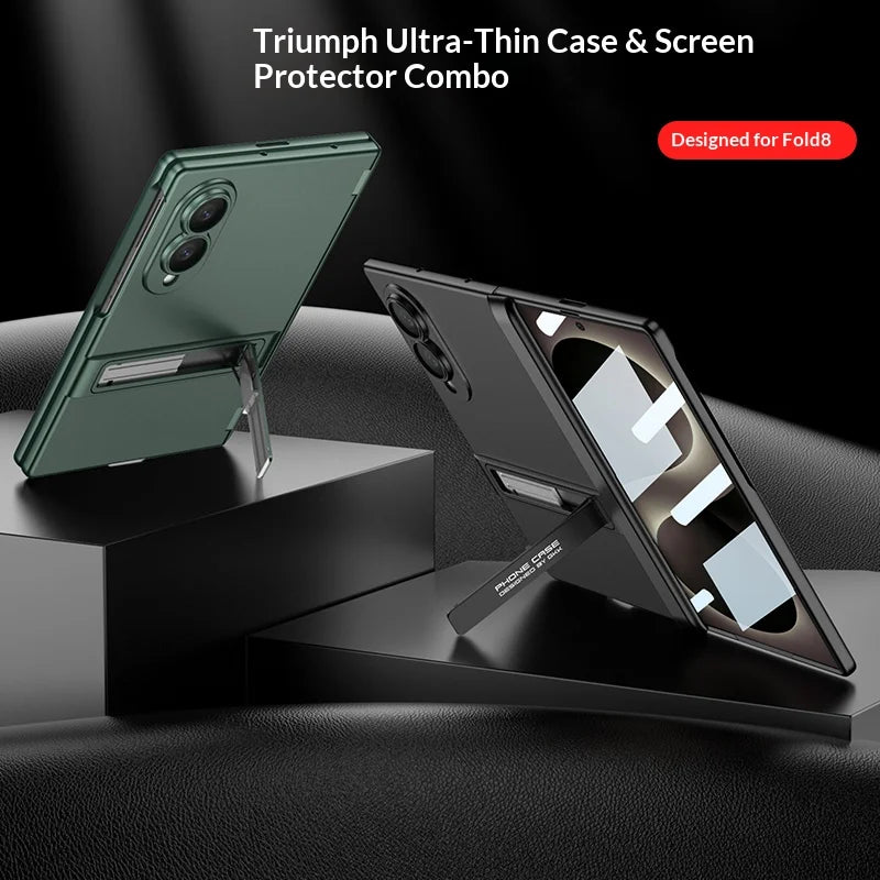 Luxury Slim Matte Invisible Stand Case For Galaxy Z Fold 8 Series