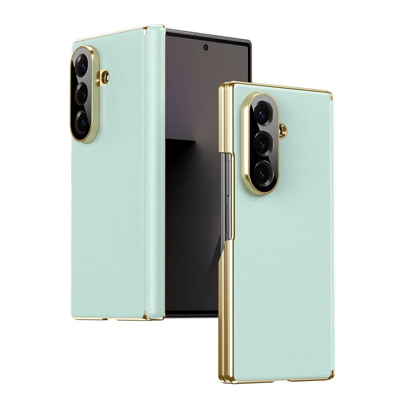 Premium Leather Bilayer Bumper Case for Samsung Galaxy Z Fold 7