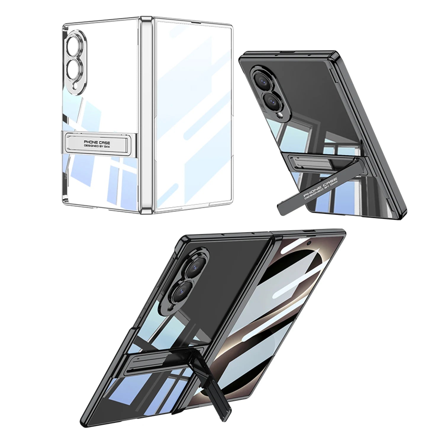 Crystal Clear Kickstand Case for Galaxy Z Fold 8