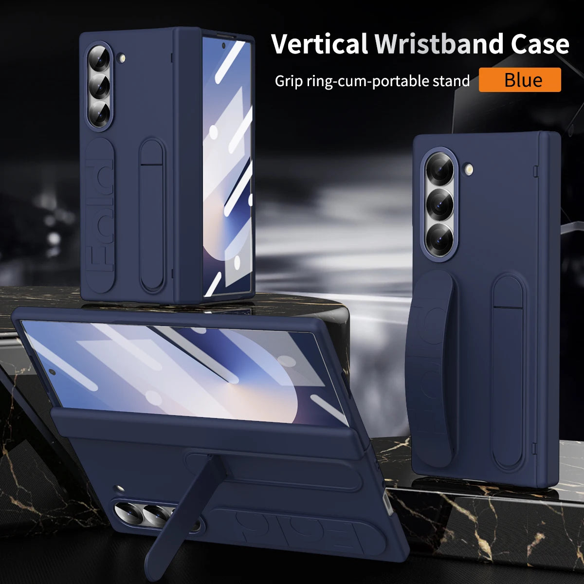 Wristband Hinge Case with S Pen Slot & Screen Protector for Samsung Galaxy Z Fold 7
