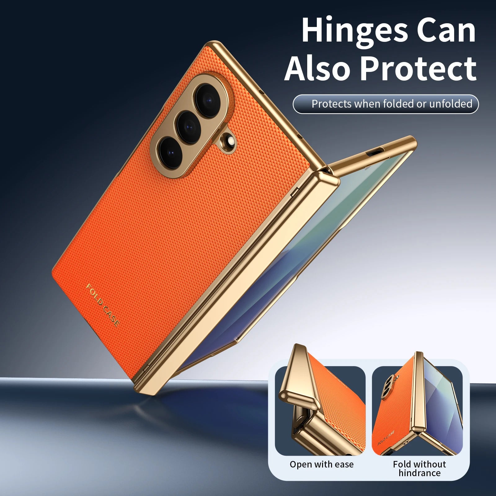 Plaid Vegan Leather Case with Screen Glass for Samsung Galaxy Z Fold 7