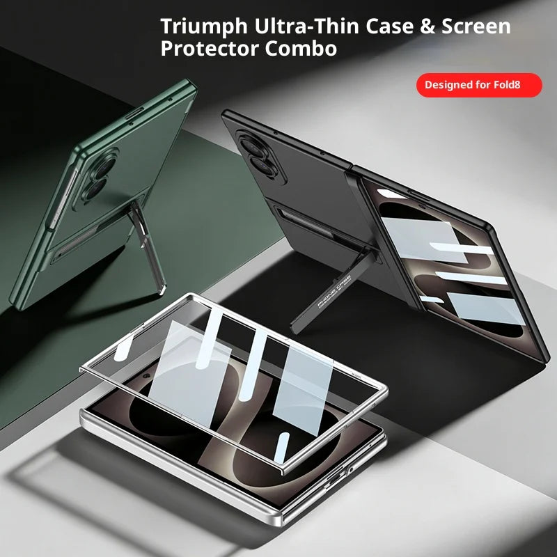 Luxury Slim Matte Invisible Stand Case For Galaxy Z Fold 8 Series