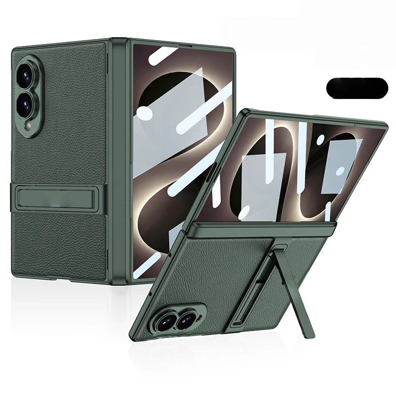 Magnetic Hinge Leather Stand Case For Galaxy Z Fold 8 Series