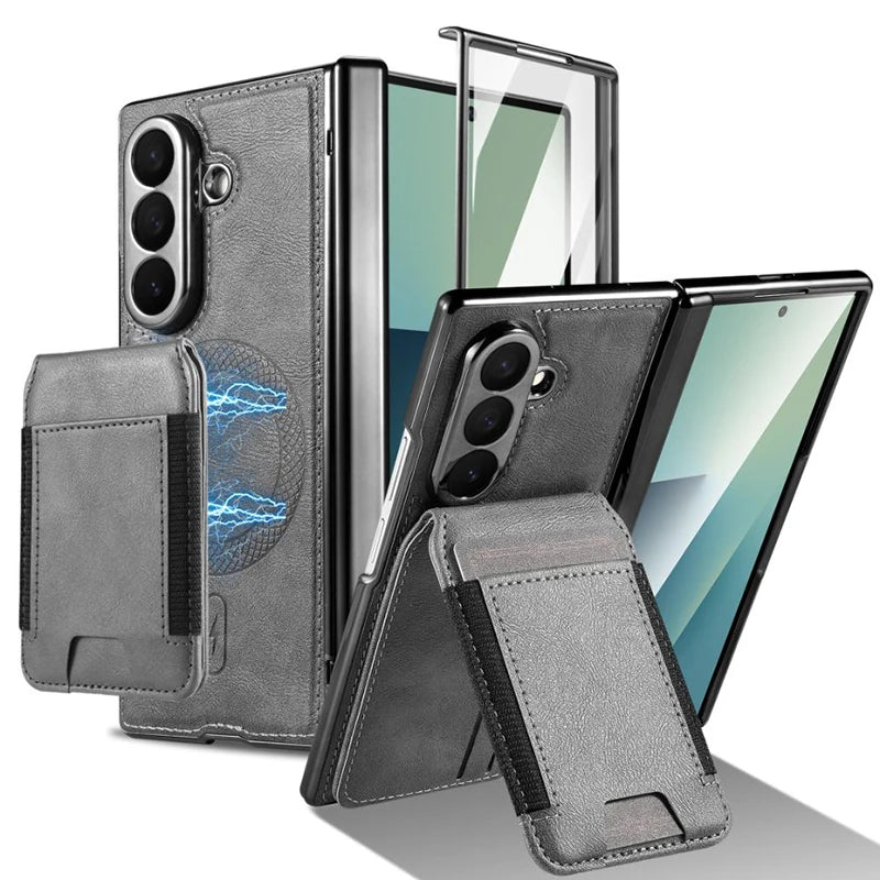 2-in-1 MagSafe Leather Wallet Case with Card Holder for Samsung Galaxy Z Fold 7