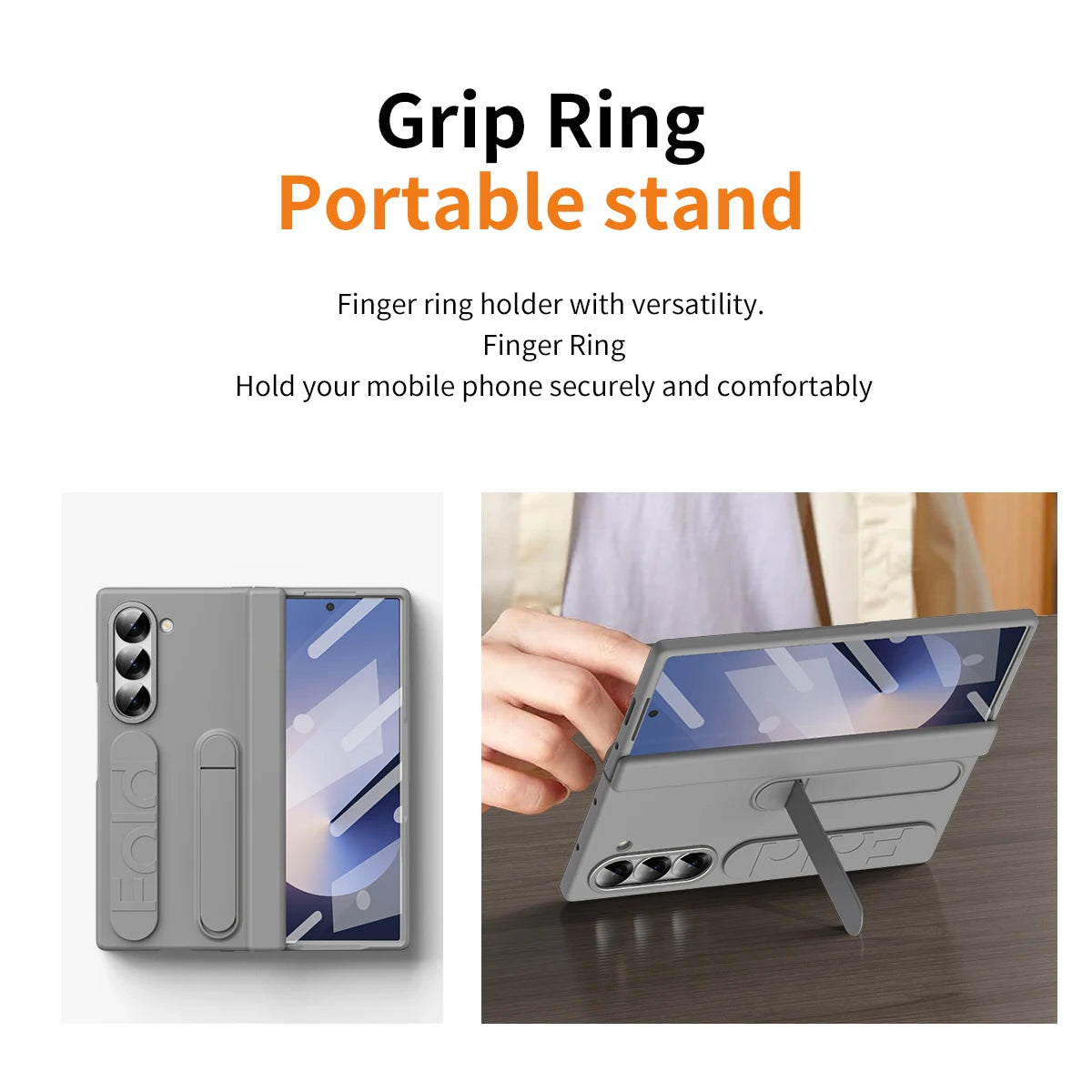 Wristband Hinge Case with S Pen Slot & Screen Protector for Samsung Galaxy Z Fold 7