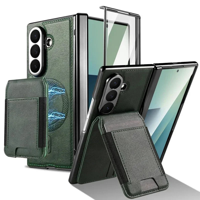 2-in-1 MagSafe Leather Wallet Case with Card Holder for Samsung Galaxy Z Fold 7