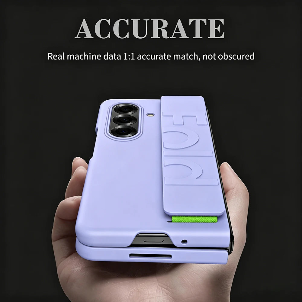Luxury Matte Slim Case with Wrist Strap for Samsung Galaxy Z Fold 8