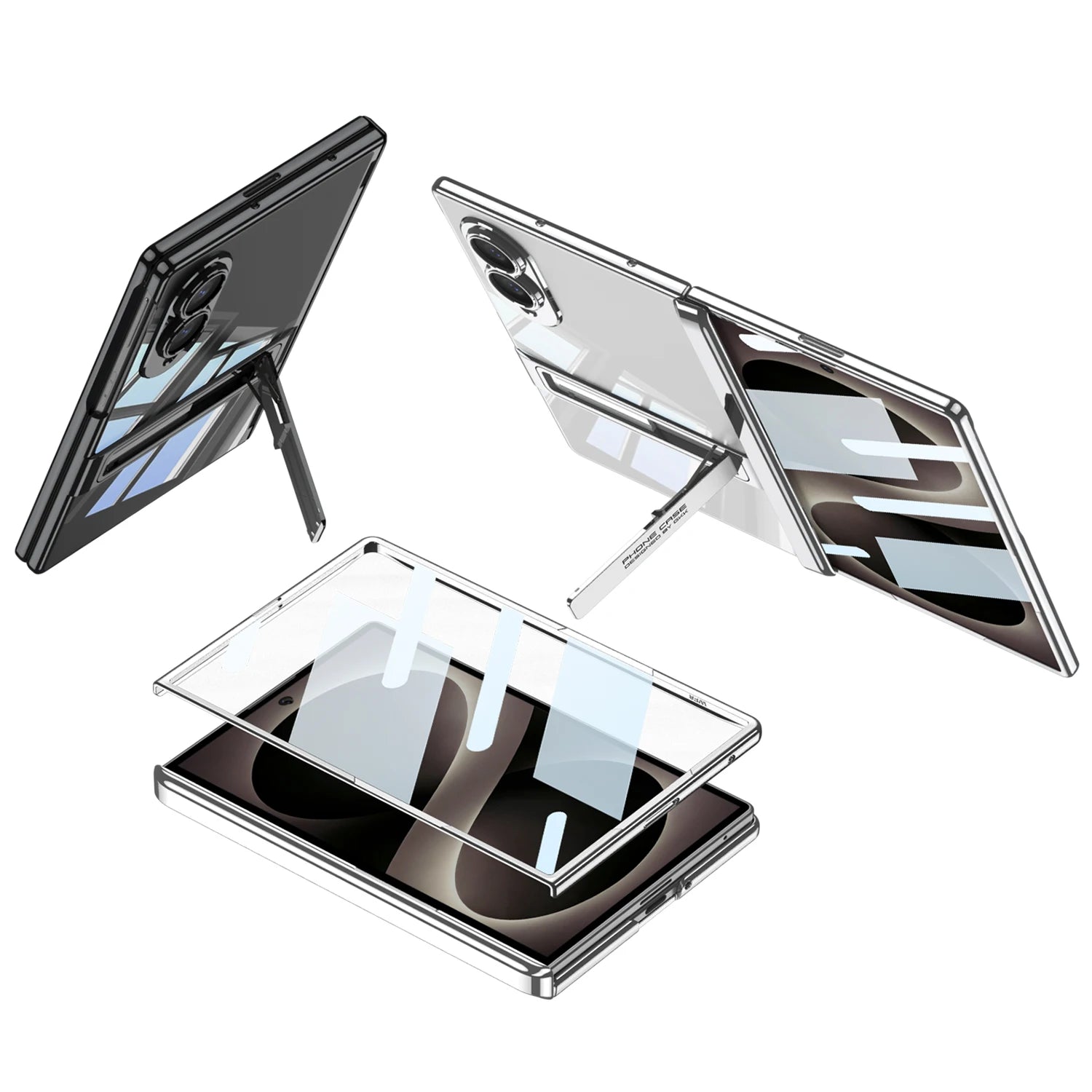 Crystal Clear Kickstand Case for Galaxy Z Fold 8
