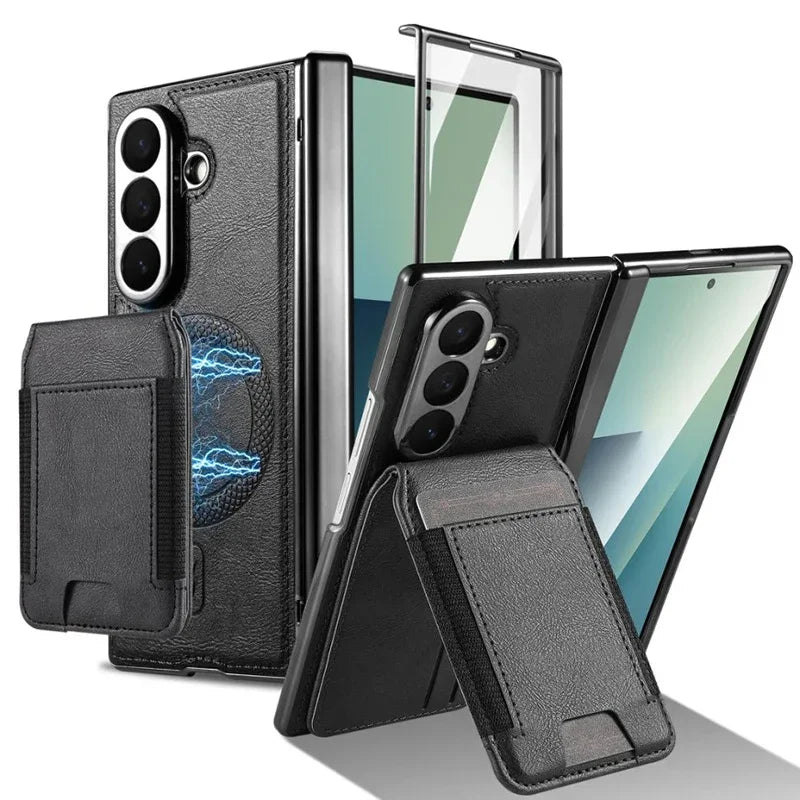 2-in-1 MagSafe Leather Wallet Case with Card Holder for Samsung Galaxy Z Fold 7