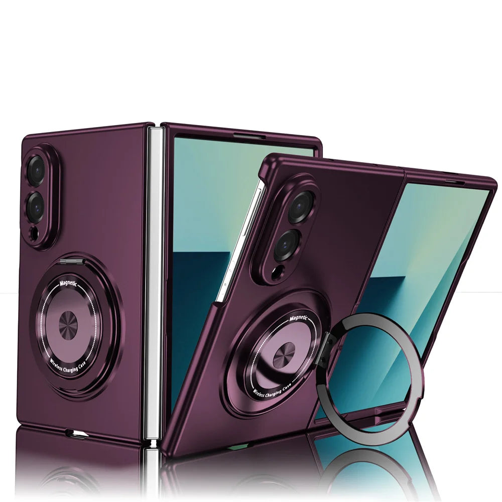 Rotating Magnetic Stand Case with Lens Guard for Samsung Galaxy Z Fold 8