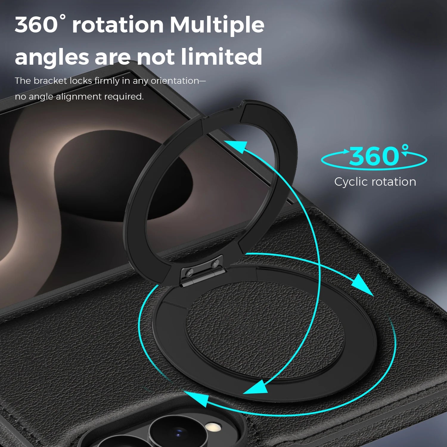 360° Magnetic Leather Ring Stand Case For Galaxy Z Fold 8 Series