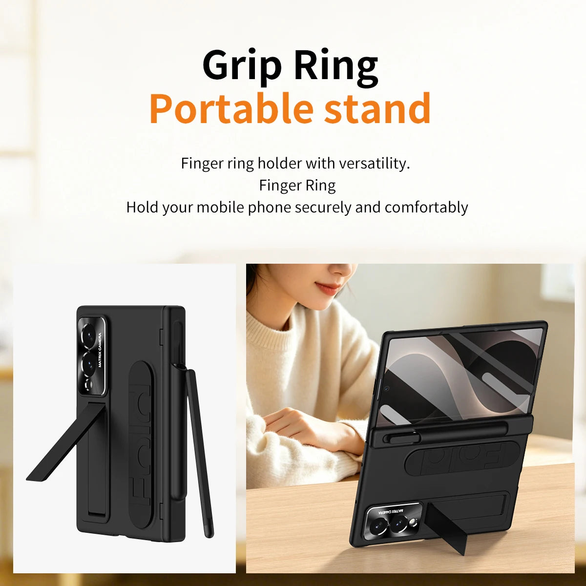 Armor Wristband Case with Hinge Guard & Screen Film for Samsung Galaxy Z Fold 8